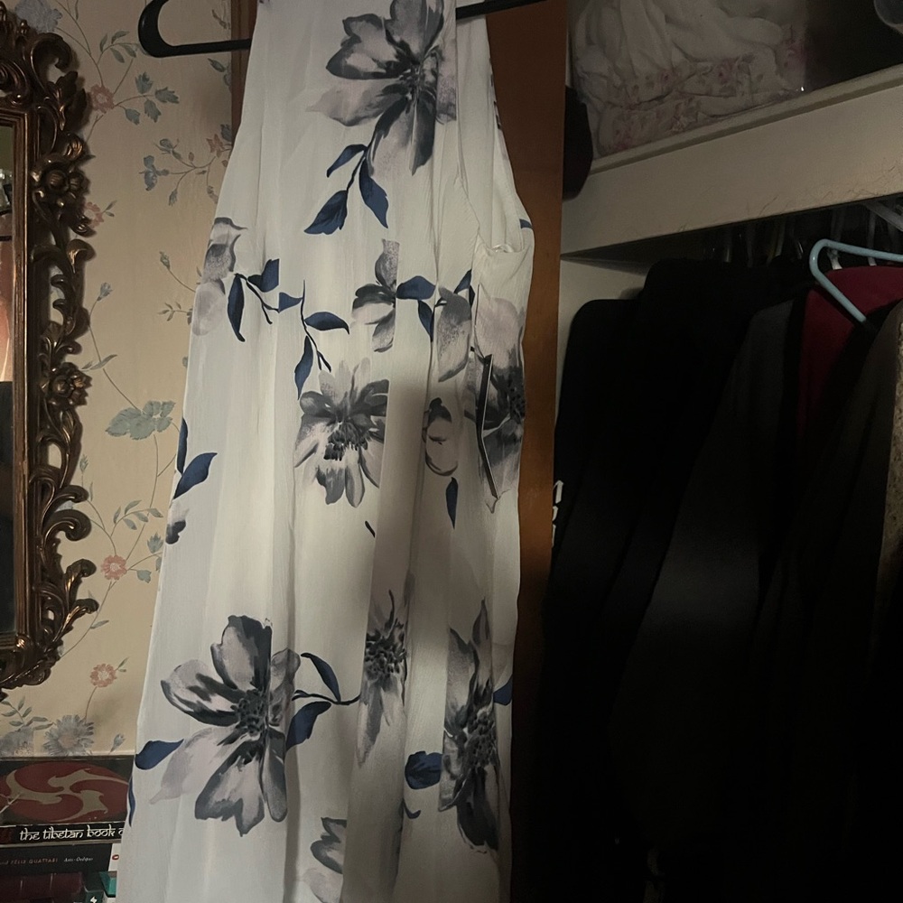 Lulu's Cream Halter Sundress for Wedding Guest
